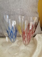 Beautiful 5 French champagne glasses