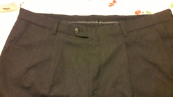 GRIFF GENTLEMENTS fekete gyapjú zsebes hosszú nadrág 56 újszerű