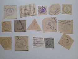 D202606 NAGYKANIZSA   régi bélyegző-lenyomatok 13+ db.   kb 1900-1950's