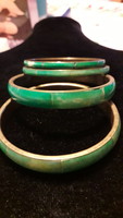Bizuk: metal fire enamel painted round bangle bracelet 7x1 cm new. 4 Pcs.
