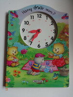 What time is it? - Hard flat story book with movable hour hands - with drawings by Carmen Busquets