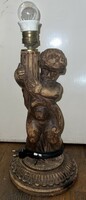 Table lamp made of wood, antique putto statue, 20 x 16 cm. 5083