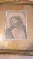Antique etching depicting Jesus
