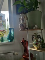 Art Nouveau Zsolnay and Fischer vases for sale together