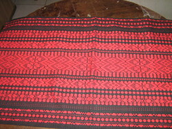 Beautiful black and red woven folk art decorative pillow cover