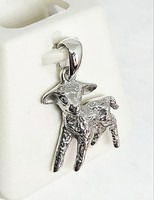 Silver lamb pendant, figurative silver new jewelry