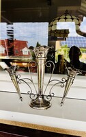 Antique silver-plated flower stand, table center