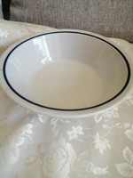 Zsolnay goulash plate with blue stripes