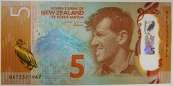 New Zealand $5 2015 oz polymer
