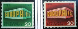 N583-4 / Germany 1969 europa cept set of stamps postal clear
