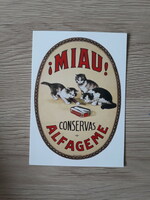 Cat art deco postcard reprint (postal clear)