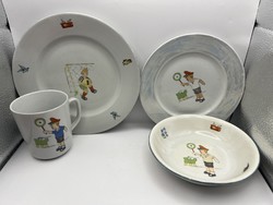 Zsolnay children's tableware set of 4 pieces. 5089