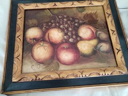 Still life painting - fruit / oil - canvas