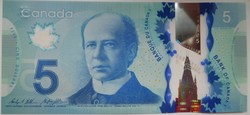 Kanada 5 dollár 2013 UNC Polimer