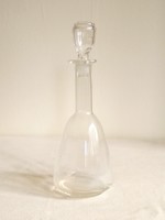 Antique old vinegar oil brandy blown glass bottle with pouring glass stopper 17.5 cm + stopper