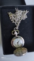 Afrodite bijou fashion jewelry necklace working clock with pendant set