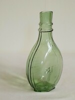 Antique old pale green flat glass bottle embossed patent mark standard apothecary pharmacy
