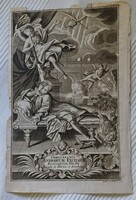 Antique engraving: József with Christian souls