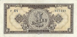 1 leu lei 1952 Románia 3.