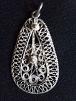 Filigree silver pendant