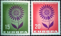 N445-6 / Germany 1964 europa cept set of stamps postal clear