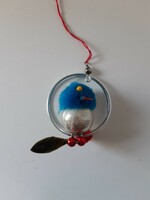 Gablonz, chenille chick or bird old Christmas tree ornament