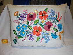 Kalocsai embroidered decorative pillow cover + pillow filled with feathers