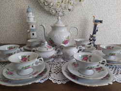 Beautiful, rosy, tea and coffee set