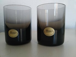 6 marked moser short drink glasses, in original box