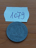 German Empire deutsches reich 10 pfennig 1918 zinc 1079