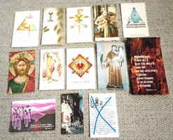 Antique religious holy pictures, prayer pictures, religious prayer sheets, sold together in 12 prayer books as souvenirs and gifts