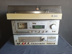 Hifi tower aka tape recorder videoton amplifier akai record player.