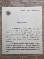 Letter signed by Prime Minister Gyula Gömbös