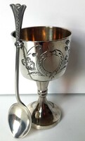 Antique silver plated christening set