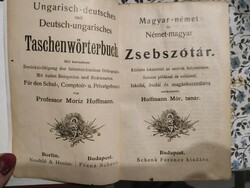 Antique Hungarian-German, German-Hungarian pocket dictionary 1899, perfect