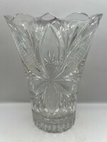 Üveg váza, Ajka, 20 x 14 x 9 cm-es nagyságú. 5116