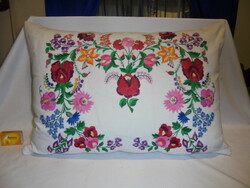 Kalocsai embroidered decorative pillow cover + pillow filled with feathers