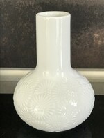 Vintage Thomas porcelán váza, virág mintával, 10 cm magas
