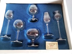 Moser 'snifters club' legendary glass set in original box 1950's