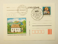 Stamped postcard - the canonization of King László I and the anniversaries of the Synod of Szabolc, first day
