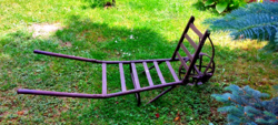 ﻿Antik vas malmi-molnár kocsi, taliga,talicska ipari loft,nosztalgia ,dekoráció (kb.160 cm hosszú,