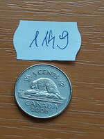 Canada 5 cents 2006 elizabeth ii, beaver 1149