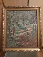 Bokor Károly festmény, olaj, vászon, 45x55 cm+szép keret