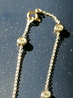 Platinum brilliant gemstone bracelet