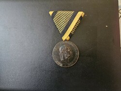 War medal of József Ferenc, 2 December 1873
