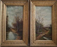 Pair of antique landscapes