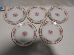 Five lowland porcelain small plates, cake plate - together