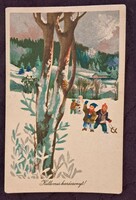 Régi karácsonyi képeslap 3 (M4723)