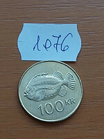 Iceland 100 kroner 2011 nickel-brass, sea hare fish 1076