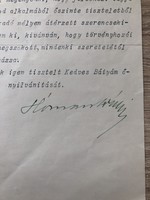 Letter signed by Hóman Bálint, a politician and member of parliament